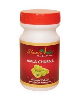 AMLA churna Shanti Veda (Амла порошок (чурна), Шанти Веда), 100 г.: У нас Вы можете купить AMLA churna Shanti Veda (Амла порошок (чурна), Шанти Веда), 100 г. по низкой цене, с доставкой по всей России. Артикул: 2610000000016 Наличие: Есть в наличии Производитель: Shanti Veda

ОПИСАНИЕ ТОВАРА Амла Чурна – это знаменитое лекарственное средство Аюрведы, обладающее поистине поражающим своей широтой целительным воздействием на организм человека. Амла объединяет в себе пять вкусов из известных шести, за исключение солёного, а значит имеет практически все признаки здоровой, сбалансированной пищи. Она эффективна при расстройствах пищеварения, способствует нормализации кислотности, по этой причине успешно применяется для лечения язв, гастрита, колитов, кишечных колик, метеоризма. Повышает способность органов ЖКТ усваивать из пищи полезные вещества и микроэлементы и при этом является мягко действующим природным слабительным, выводящим все вредные продукты переработки из организма. Это также отличное тонизирующее средство для печени и желчного пузыря, применяется в лечении гепатита, анемии, холецистита, подагры. Считается хорошим кровоочистительным средством, помогает улучшить текстуру кожи, устранить воспаления на лице, расширенные поры, шелушения. Маски с порошком амлы оказывают омолаживающий, отбеливающий эффект, придают коже здоровый и сияющий вид за счёт высокого содержания витамина С. Способствует регуляции уровня сахара в крови при диабете. Её мощное антиоксидантное воздействие защищает весь организм. Эффективна при выпадении волос, раннем поседении при стрессе и психических расстройствах, таких как бессонница, апатия, психастения, частые головные боли. Средство повышает способность к концентрации внимания, улучшает процесс запоминанию. Способствует усиленному питанию клеток мозга, за счёт чего замедляет процессы возрастных изменений в когнитивной сфере. Применяется также для улучшения зрения, предотвращения возникновения возрастных глазных заболеваний, таких как глаукома, катаракта, пресбиопия, способствует снижению внутриглазного давления, расслабляюще и успокаивающе действует на мышцы и оболочки глазного яблока. В плодах амлы содержатся полезные вещества, танины, они способствуют сворачиванию белка, за счёт чего она считается прекрасным средством для регенерации тканей, заживления ушибов, ран, порезов. Обладает исключительно благоприятное воздействие на сердечно-сосудистую систему. Укрепляет сердечные мышцы, способствует снижению холестерина и нормализует повышенное артериальное давление. Ценно влияние Амлы на репродуктивную функцию, как мужчин, так и женщин. Она способствует нормализации менструального цикла, благотворно действует на мужскую потенцию и улучшает качество семени, облегчает протекание климактерического периода у женщин. В медицинской практике Аюрведы используется для профилактики и лечения респираторных заболеваний, кашля, бронхита, астмы, туберкулёза. Вяжущие свойства полезны для лечения стоматологических инфекций и инфекций ротовой полости, таких как ангина, ларингит, язвенный стоматит, кровоточивость дёсен. Обладая противомикробными свойствами, способствует эффективному очищению полости рта, укрепляет зубы. При наружном применении стимулирует кровообращение в коже головы, устраняет перхоть и предохраняет волосы от сухости, питает и укрепляет корни, способствуя росту волос, делает их блестящими. НАЗНАЧЕНИЕ Кровотечения, подагра, нарушения работы печени и селезёнки, геморрой, бронхолёгочные заболевания, профилактика онкологии, инфекции ротовой полости, головокружение, гепатит вируса А, анемия, запор, колит, холецистит, преждевременное поседение, диабет, нервно-психические расстройства, выпадение волос, хроническая усталость, гастрит, остеопороз, климактерический период, снижение зрения, гипотония. АКТИВНЫЕ ИНГРЕДИЕНТЫ Амла (Emblica officinalis). Это растение - самый богатый природный источник витамина С, за счёт чего обладает свойствами мощного антиоксиданта и иммуностимулятора, выводит шлаки и токсины, способствует хорошему пищеварению. Чрезвычайно эффективно применение в лечении болезней печени, за счёт высокого содержания витамина С. Она полезна также и при снижении зрения. Растение оказывает лечебный эффект при простуде, тонизируя и укрепляя организм. Мякоть плодов является главным компонентом чаванпраша. ИНСТРУКЦИЯ ПО ПРИМЕНЕНИЮ Для внутреннего применения: принимать по 2-5 гр. в день, запивая тёплой водой или молоком. Рекомендуется принимать по назначению и под контролем специалиста.  Пациентам с предрасположенностью к росту опухолевых новообразований употреблять чай из порошка амлы курсом до 6 месяцев в целях профилактики. Для наружного применения: 1) в виде маски для волос: порошок амлы смешать с теплой водой либо с любым базовым маслом, чтобы получилась паста. Нанести смесь на кожу головы и волосы, мягко помассировать. Оставить на 30-60, накрыв целлофановой шапочкой и полотенцем для тепла. Тщательно смыть водой; 2) в виде масок для лица: 1 столовую ложку порошка амлы смешать с теплой водой или йогуртом. Можно добавить 1 чайную ложку мёда. Нанесите на лицо, оставьте на 10-20 минут, затем смойте теплой водой. Подходит для любого типа кожи. Использовать регулярно 1-2 раза в неделю. СОСТАВ Амла (Emblica officinalis) - 100%. * мы стараемся предоставлять только актуальную информацию о продукции. Но иногда обновления могут появляться с задержкой. Дизайн упаковки может отличаться от представленного на сайте. ** не является лекарственным средством