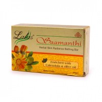 SAAMANTHI Herbal Skin Radiance Bathing Bar, Lalas (СААМАНТХИ Натуральное травяное мыло с экстрактом календулы и оливы, Лалас), 100 г.