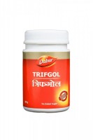 TRIFGOL, Dabur (ТРИФГОЛ (трифала + исабгол), Дабур), 100 г.: У нас Вы можете купить TRIFGOL, Dabur (ТРИФГОЛ (трифала + исабгол), Дабур), 100 г. по низкой цене, с доставкой по всей России. Артикул: 8901207023057 Наличие: Есть в наличии Производитель: Dabur

ОПИСАНИЕ ТОВАРА Трифгол является препаратом основе естественного слабительного волокна Исабгола, действие которого усилено Трифалой (Amlaki, Hareetaki и Vibheetaki). Кроме слабительного действия Трифгол приносит и много пользы для здоровья. ДЕЙСТВИЕ Эффективное слабительное, вспомогательное средство при гипогликемии, а также как гипохолестеринемическое средство. НАЗНАЧЕНИЕ   Запор, недержание кала, синдром раздраженного кишечника (СРК), дивертикулярные заболевания, геморрой, нарушение функции печени, язвенный колит и язва двенадцатиперстной кишки, гиперлипидемия, инсулиннозависимый диабет, с или без гиперхолестирии. АКТИВНЫЕ ИНГРИДИЕНТЫ Isabgol : облегчает и предупреждает запоры и все его негативные последствия; имеет гипохолестеринемический эффект; полезен при язвенном колите. Трифала : Haritaki (Terminalia Чебула) имеет прокинетическое влияние на моторику кишечника, улучшает роботу сердца без увеличения частоты сердечных сокращений. Цитопротекторная деятельность тормозит развитие язвенной болезни двенадцатиперстной кишки; Vibheetaki (Terminalia bellerica) Антибактериальная активность в отношении кишечной палочки. Гепатопротекторное действие. Предотвращает ожирение печени ; стимулирует секрецию желчи; Amlaki (Phyllanthus Emblica) Антиоксидантная активность. Гиполипидемические и антиатеросклеротические деятельности. Гепатопротекторное действие. ПРОТИВОПОКАЗАНИЯ Кишечная непроходимость, недиагностированные изменения в работе кишечника, недиагностированные острые боли в животе. СПОСОБ ПРИМЕНЕНИЯ Одну чайную ложку препарата смешать в стакане с теплой водой и выпить. СОСТАВ Каждые 100 г содержат: Isabgol порошка: 68,48 %, Трифала порошка: 19,60%, Вспомогательные вещества и ароматы 12,40%   * мы стараемся предоставлять только актуальную информацию о продукции. Но иногда обновления могут появляться с задержкой. Дизайн упаковки может отличаться от представленного на сайте. ** не является лекарственным средством