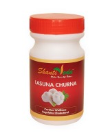 LASUNA churna Shanti Veda (Ласуна, порошок (чурна), Шанти Веда), 100 г.: У нас Вы можете купить LASUNA churna Shanti Veda (Ласуна, порошок (чурна), Шанти Веда), 100 г. по низкой цене, с доставкой по всей России. Артикул: id961 Наличие: Есть в наличии Производитель: Shanti Veda

ОПИСАНИЕ ТОВАРА Ласуна - мощное средство для понижения холестерина в крови, укрепления сосудов. Стимулирует кровообращение и нормализует давление, оказывает благоприятный эффект на иммунную систему. За свою чудесную способность повышать иммунитет и бороться с вирусами и бактериями чеснок давно используется в Аюрведе в качестве лекарственного препарата. В результате предотвращения накопления холестерина на стенках коронарных артерий, cтабилизации уровня кровяного давления и регуляции уровня липидов в плазме, а также показатели тромбоцитов и глюкозы в крови препарат способствует укреплению сосудов, препятствуя атеросклерозу и тромбозу. Регулярное применение Ласуны помогает улучшить пищеварение, поддерживать организм в тонусе, повысить работоспособность и сопротивляемость к различным заболеваниям, избавится от паразитов и токсинов. В результате глубокой детоксикации организма происходит улучшение состояния кожи, сокращается количество высыпаний на её поверхности. В отличие от обычного чеснока из магазина, препарат не оставляет неприятного запаха, удобен в применении, не содержит нитратов. НАЗНАЧЕНИЕ Восприимчивость к повышению уровня холестерина в крови (для тех, у кого положительный семейный анамнез и / или сидячий образ жизни), диспепсия, метеоризм, тусклый цвет лица, плохое пищеварение, слабый голос, кашель, простуда, астма, бронхит, кожные болезни, витилиго, прыщи, колики, отеки, низкий иммунитет, запор, анорексия, зашлакованность организма. АКТИВНЫЕ ИНГРЕДИЕНТЫ Ласуна  (Allium sativum). Чеснок, используемый в аюрведе в качестве лекарства. Он смягчает обострения ваты, понижает капху, повышает питту. Вкус острый, энергетика согревающая. Считается омолаживающим средством, особенно влияя на нервную и костную ткани. Облегчает боли в суставах, помогает при ревматизме, сухом кашле, применяется при зубной боли, повышенном холестерине, отеках, паразитах. Препятствует отложению холестериновых бляшек на стенках сосудов и помогает сохранять нормальную коронарную функцию. Содержит кальций, фосфор и железо, небольшое количество йода, хлора и серы, а также аллисатин и аллицин. ИНСТРУКЦИЯ ПО ПРИМЕНЕНИЮ Принимать 2-5 грамм с теплой водой или молоком. Рекомендуется принимать по назначению и под контролем специалиста. ПРОТИВОПОКАЗАНИЯ Заболевания крови. СОСТАВ Ласуна (Allium Sativum) - 100%. * мы стараемся предоставлять только актуальную информацию о продукции. Но иногда обновления могут появляться с задержкой. Дизайн упаковки может отличаться от представленного на сайте. ** не является лекарственным средством