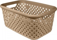 Корзинка для хранения Plast Team Rattan 30л 514х330х234мм шоколадный мокко /6шт: 