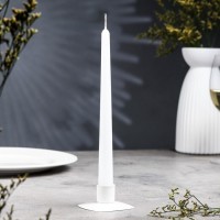 Подсвечник "Квадрат" металл на 1 свечу, 7х3 см, белый: 