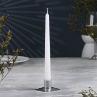 Подсвечник "Квадрат" металл на одну свечу, 7х3 см, серебро: 