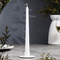 Подсвечник "Круг" металл на 1 свечу, 7х3 см, белый: 