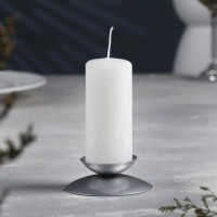 Подсвечник "Гадальный Н" металл на одну свечу, 7,3х3 см, серебро: 