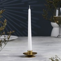 Подсвечник "Лотос 2H" металл на одну свечу, 7,5х2,5 см, золотой: 