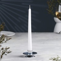 Подсвечник "Лотос 2Н" металл на одну свечу, 7,5х2,5 см, хром: 