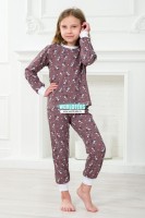 Пижама детская из джемпера и брюк из кулирки Зайцы №А-06622