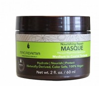 Macadamia nourishing repair маска восстанавливающая для всех типов волос 60 мл: Глубокий увлажняющий, восстанавливающий и реконструирующий уход для нормальных и сухих волос c эксклюзивным комплексом PRO OIL COMPLEX.
Делает волосы шелковистыми, облегчает расчесывание, убирает излишнюю пушистость. Добавляет блеск и эластичность.
Идеален для сухих, поврежденных, окрашенных волос.
Преимущества:
*	восстанавливает структуру волос;
*	увлажняет и питает волосы;
*	возвращает эластичность и блеск;
*	облегчает расчесывание, контролирует пушистость;
*	сохраняет цвет окрашенных волос;
*	не содержит сульфаты, парабены и глютен.
Активные компоненты
*	масло макадамии – Омега 7, 5 и 3 жирные кислоты обеспечивают глубокое питание и увлажнение, сохраняют прочность и эластичность волос;
*	масло арганы – Омега 9 жирные кислоты восстанавливают и укрепляют, возвращают блеск и мягкость волосам.
Купить средства MACADAMIA PROFESSIONAL Вы можете в нашем интернет-магазине https://profmagazin.ru/
Способ применения
Нанесите небольшое количество маски по всей длине волос, отступив от прикорневой зоны. Оставьте для воздействия на 7-10 минут. Смойте большим количеством воды. Используйте 1 раз в неделю.
Рекомендация технологов CharmDis Store
Для более интенсивного восстановления экстремально поврежденных волос добавьте в маску Уход восстанавливающий с маслом арганы и макадамии (1-2 нажатия помпы). Смешайте на ладони или в миске и нанесите на волосы. Используйте шапочку для душа и дополнительное тепло. Оставьте для воздействия на 15 минут. Смойте большим количеством воды.