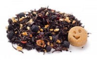 Чай черный ароматизированный «Праздничный» 500 г.: Чёрный чай с сахарными смайликами из тростникового сахара, с  сочными ягодами аронии, шиповником, цедрой апельсина и ярким незабываемым малиново-карамельным ароматом. Состав: чёрный чай, тростниковый сахар, цедра апельсина, плоды аронии, плоды шиповника, ароматизаторы.