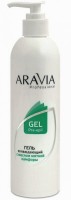 Aravia гель охлаждающий с маслом мятной камфоры 300мл (а): Aravia гель охлаждающий с маслом мятной камфоры 300 мл (а)
Отлично подготавливает кожу к процедуре депиляции, очищая и обезжиривая её. Мгновенно охлаждает поверхность кожи, уменьшает болевые и дискомфортные ощущения в процессе удаления волос. В составе экстракт коры дуба, который  обладает вяжущим, успокаивающим и противовоспалительным действием. Идеально смягчает, увлажняет и питает кожу. Гель моментально впитывается в кожу, не оставляя липкой плёнки и излишней влажности, не требует смывания.
Способ применения: нанести на кожу при помощи салфетки, затем остатки удаляются сухой салфеткой. Для усиления обезболивающего эффекта гель необходимо оставить на коже на 3-5 минут, затем провести очищение и удалить остатки.
Примечание: хранить при комнатной температуре, избегать попадания на слизистую и прилегающие зоны.
Зоны применения: лицо, тело.
Активные компоненты: экстракт коры дуба, эфирное масло мятной камфоры, экстракт солодки, ментол.
Объём: 300 мл