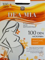 Колготки для беременных DEA MIA Mother Comfort  Microfibra 100den: Состав: полиамид 90%, эластан 10%
Торговая марка: DEA MIA_x000D_
_x000D_
Высокоэластичный не сдавливающий пояс особой конструкции, анатомическая ыставка в области живота, мягкий и плоский шов обеспечивают комфорт в носке на любом сроке беременности.
Состав: полиамид 90%, эластан 10%.