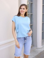 Женская футболка CRACPOT 1001: Цвет: Голубой;Светло-серый
Производитель: Турция
Материал: 98% хлопок 2% эластан
Цвет: Голубой