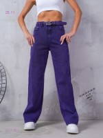 джинсы 1673135-1: Цвет: фиолетовый

Хлопок с добавлением стрейча
[☑<https://vk.com/emoji/e/e29891.png>]Посадка высокая , рост модели 170