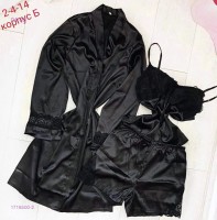 пижама комплект тройка 1718500-2: Цвет: черный