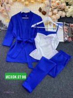 костюм тройка 1718571-6: Материал: Барби
Цвет: синий