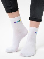 Носки детские Кубики (3 пары в упак): Торговая марка: Berchelli_x000D_
_x000D_
Детские носки с изображением разноцветных квадратиков на паголенке. В комплекте 3 пары одного цвета.
Состав: 73% хлопок, 23% па, 2% пп, 2% эластан.