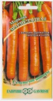Морковь Мармеладная: Цвет: https://sibsadsemena.ru/index.php/katalog/product/view/13/68117
Раннеспелый (80-90 дней от всходов до технической спелости) сорт. Корнеплоды ровные, цилиндрические, с тупым кончиком, оранжевого цвета, длиной 16-18 см, массой 90-160 г. Благодаря высокому содержанию сахара и каротина в мякоти, незаменим для детского и диетического питания. Рекомендован для употребления в свежем виде, переработки и длительного хранения. Посев семян в грунт производится в конце апреля – начале мая на глубину 1 см, расстояние между рядками 15 см. Подросшие всходы прореживают, оставляя между растениями по 5-7 см. Фасовка 2г