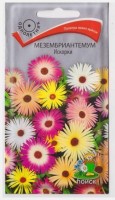 Мезембриантемум Искорки (Код: 13511): Цвет: https://sibsadsemena.ru/index.php/katalog/product/view/133/78132
Палитра ярких играющих красок. Стелющееся растение с толстыми мясистыми желто-белыми листьями и стеблями. Отличается сильным ростом, образует ползучие побеги. Крупные цветки, диаметром 4-5 см. В пасмурные дни цветки закрываются, но при солнечной погоде вспыхивают ярким, сверкающим ковром. Используют для рокариев, бордюров, каменистых горок и как горшечная культура. Цветет всё лето, с июня до октября.Агротехника. Растение предпочитает солнечные места и легкие дренированные почвы, страдает от избытка влаги. Размножают посевом семян в ящики в марте. Глубина заделки семян 0,5 см. В открытый грунт рассаду высаживают в конце мая - начале июня, расстояние между растениями 15-20 см. В конце мая можно высевать семена непосредственно в открытый грунт с последующим прореживанием растений. Семена соответствуют требованиям международных стандартов и ГОСТу РФ 12260-81. Фасовка 0,3г