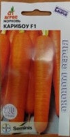 Морковь Карибоу ЭКОНОМ: Цвет: https://sibsadsemena.ru/index.php/katalog/product/view/13/93497
Среднепоздний гибрид моркови нантского типа. Корнеплод цилиндрический, длиной 19-21 см, диаметром 3-4 см, с закругленным кончиком. Внутренняя окраска насыщеннооранжевая, имеет приятный аромат и высокие вкусовые качества. Рекомендуется для употребления в свежем виде, переработки и длительного хранения (5-6 месяцев). Особенности выращивания. Посев проводят в очень влажную почву, избегая загущения. Своевременное рыхление междурядий, полив и корневые подкормки. Фасовка 200шт