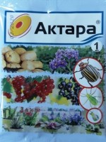 Актара 1мл (Код: 86536): Актара (Aktara) – это инсектицид, используемый для быстрого избавления от вредоносных насекомых (грызущих, минирующих, сосущих вредителей, а также пчёл), уничтожающих сельскохозяйственные культуры, плоды, овощи, цветы. Препарат имеет широкий спектр действия, может быть внесён в почву либо использоваться в качестве опрыскивателя. Объем 1мл