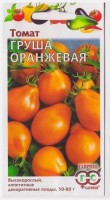 Томат Груша Оранжевая (Код: 73626): Цвет: https://sibsadsemena.ru/index.php/katalog/product/view/582/70849
Среднеспелый (от всходов до созревания 110-115 дней) высокорослый сорт для выращивания в пленочных и остекленных теплицах, а также в открытом грунте (с подвязкой к кольям). Растение индетерминантное (с неограниченным ростом). Плоды грушевидной формы, оранжевые, гладкие, плотные, массой 50-80 г, с прекрасным вкусом. Сорт ценится за высокую урожайность, аппетитных, декоративных плодов. Рекомендуется для употребления в свежем виде и консервирования.  Фасовка 0,1г