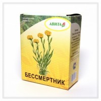 Бессмертник "Авита" 25 г при заболеваниях печени,желчного пузыря, ЖКТ, женских заболеваний: Профилактический чай бессмертника применяют как:

* слабое седативное и улучшающее обмен веществ средство при атеросклерозе.

   В народной медицине отвар травы бессмертника употребляют при заболеваниях:

* печени
* желчного пузыря и желчных путей
* почек
* мочевого пузыря(в том числе почечно-каменной болезни)
* желудочно-кишечного тракта
* женских заболеваний
* гипертонической болезни.

Способ применения:

Отвар: 3 ст. ложки сырья на 200 мл кипятка. Принимать теплый отвар по 1/2 стакана 2 - 3 раза в день за 15 минут до еды.

Состав:

Трава бессмертника песчаного - 100%.

Изготовлено: по заказу ООО "Авита-К"