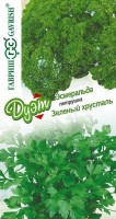 Петрушка Дуэт Зеленый хрусталь + Хрустальная Эсмиральда: Цвет: https://sibsadsemena.ru/index.php/katalog/product/view/484/93558
Позднеспелый высокоурожайный сорт универсального назначения, с интенсивным нарастанием зеленой массы. Розетка листьев полуприподнятая. Листья крупные, зеленые, с высокой ароматичностью и хорошим отрастанием после срезки. Считается непревзойденным сортом для замораживания. Рекомендуется также для использования в свежем, сушеном виде, для консервирования. Петрушка ЭСМЕРАЛЬДА. Кроме отличного пряного вкуса, зелень может стать украшением огорода. После срезки листья используют для оформления салатов, праздничных блюд. Плотные листочки долго сохраняют свежий, привлекательный вид, не вянут. Сорт среднеспелый (65-70 дней от всходов до технической спелости). В розетке, высотой более 20 см, формируется более 30 гофрированных зеленых листьев. Средняя масса одного растения 45-50 г. Посев в грунт производится в конце апреля-начале мая на глубину 1,5-2,0 см. Фасовка 4г