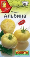 Томат Альбина: Цвет: https://sibsadsemena.ru/index.php/katalog/product/view/582/92942
Крупноплодный салатный сорт с уникальной окраской и бесподобным вкусом. В средней полосе рекомендуется для защищенного грунта, в южных регионах – для открытого. Первые томаты начинают снимать на 110-115 день после всходов. Растения индетерминантные, высотой 1,8-2 м. Первую кисть закладывают над 8-9 листом, последующие – через 1-2 лис та. Плоды*, в среднем, 200-250 г (до 400 г). Спелые томаты сладкие, мясистые, без водянистости. Они не вызывают аллергию и являются отличным диетическим продуктом. Урожайность в теплице 10-12 кг/м 2 . *Форма плодов может меняться в зависимости от условий. Фасовка 20шт