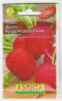 Редис Дуро Краснодарское: Цвет: https://sibsadsemena.ru/index.php/katalog/product/view/578/65807
Среднеспелый сорт. Корнеплоды интенсивного красного цвета, гладкие, округлой формы с тоненьким хвостиком, массой 23-25 г. Сорт подходит для выращивая в теплице. Фасовка 3г  