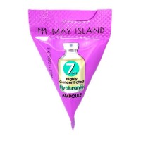 Увлажняющая ампульная сыворотка с гиалуроновой кислотой May Island Highly Concentrated Hyaluronic Ampoule: Цвет: https://www.kosmetichca.ru/product/uvlazhnyayushchaya-ampulnaya-syvorotka-s-gialuronovoy-kislotoy-may-island-highly-concentrated-hyaluronic-ampoule/
Увлажняющая ампула с гиалуроновой кислотой May Island 7 Days Highly Concentrated Hyaluronic Ampoule оказывает моментальное и интенсивное увлажняющее действие, проникает в глубокие слои эпидермиса и способствует удержанию влаги в клетках. Эффективно борется с сухостью и шелушениями и предотвращает обезвоженность кожи. Средство разглаживает мелкие морщинки, вызванные сухостью кожи, а также активно борется с первыми признаками старения. Ампула успокаивает кожу, выравнивает тон и текстуру,тонизирует, а также дарит здоровый вид и естественное сияние. Имеет гелеобразную текстуру, легко распределяется по коже и быстро впитывается, не оставляя после себя липкой пленки. Представлена в удобных порционных пирамидках, что гарантирует стерильность средства. Средство в порционных упаковках очень удобно брать с собой, что очень удобно во время поездки. Ампула содержит высокую концентрацию гиалуроновой кислоты (5000ppm), которая отвечает за глубокое увлажнение кожи и поддержание на оптимальном уровне естественного ph-баланса кожи. Гиалуроновая кислота образует на кожу неосязаемый защитный слой, который препятствует испарению влаги и дарит комфортное ощущение свежести и увлажненности на лице. Способ применения: наносите сыворотку на чистую кожу лица. Может использоваться как самостоятельно, так и "под крем". Подходит для ежедневного применения Состав: Purified water, glycerin, butylene glycol, ethanol, glycerin-26, low cut extract, sodium hyaluronate (5000ppm), PIG-60 hydrogenated castor oil, fragrance, phenoxyethanol, carbomer, triethanol Amine, hydroxyethyl cellulose, green tea extract Производитель: Корея