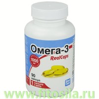 Омега-3 RealCaps - БАД, № 90 капсул х 1,4 г (банка): Цвет: https://fitosila.ru/product/omega-3-realcaps-bad-no-90-kaps-h-14-g-banka
Одна капсула содержит 1000мг высокоочищенного рыбьего жира из рыб северных морей, стабилизированного смесью натуральных токоферолов.
Применяется в качестве биологически активной добавки к пище - дополнительного источника полиненасыщенных жирных кислот (ПНЖК) Омега-3, в т.ч эйкозапентаеновой и докозагексаеновой кислот.