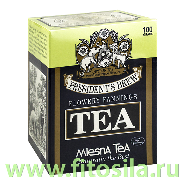 Чай черный "President's Brew" (Президентский) 100 г: Цвет: https://fitosila.ru/product/caj-cernyj-presidents-brew-prezidentskij-100-g
Осторожно собранные молодые листики чая дают богатый аромат при заваривании. Этот сорт чая создан для приготовления бодрящего напитка, подаваемого в особых случаях.