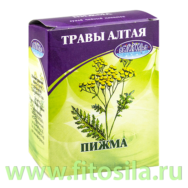 Пижма, трава, 50 г, коробочка, чайный напиток: Цвет: https://fitosila.ru/product/pizma-trava-50-g-korobocka-cajnyj-napitok
Пижма обыкновенная - многолетнее травянистое растение семейства сложноцветных (Compositae), с сильным камфорным запахом, до 150 см высоты, с горизонтальным корневищем и тонкими шнуровидными мочками корней. Стебель крепкий, прямостоячий, в соцветии разветвленный. Листья очередные, перисто-рассеченные на линейно-ланцетные зубчатые доли. Нижние листья на черешках, остальные сидячие, сверху темно-зеленые, снизу серовато-зеленые, усаженные точечными железками. Цветочные корзинки округлые, плоские, многоцветковые, ярко-желтые, собраны на верхушке стебля и ветвей в густые щитковидные соцветия. Все цветки в корзинках трубчатые. Плод пижмы - мелкая, продолговатая семянка, на кусте их сотни тысяч. Цветет в июле - августе, плоды созревают в августе - сентябре. Зацветает пижма на второй год. Размножается вегетативно и семенами. Распространена пижма почти на всей территории СНГ. Растет на сухих и свежих супесчаных, суглинистых и глинистых почвах в светлых, смешанных, широколиственных лесах, по опушкам и полянам.