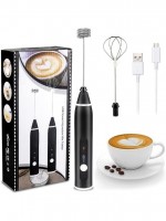 Мини-миксер ручной USB Speed Adjustable Milk Frother (черный): Цвет: https://www.kosmetichca.ru/product/mini-mikser-ruchnoy-usb-speed-adjustable-milk-frother-chernyy/
Этот миниатюрный миксер предназначен специально для деликатного взбивания сливок, капучино, латте макиато, молочных и других коктейлей или салатных заправок. Особая спираль и мощный двигатель обеспечивают хорошее перемешивание. Эргономичная форма. Прост в обращении и уходе. Позволяет быстро получить отличную молочную пену. Вспенивание молока происходит благодаря венчику особой формы, обеспечивающему образование стойкой молочной пены. Корпус прибора выполнен из пластика, рабочая часть изготовлена из нержавеющей стали. Работает от встроенной аккумуляторной батареи. В комплекте 2 венчика и USB провод. Альтернативные названия: капучинатор для молока, венчик для кофе, венчик для капучино, миксер для капучино, миксер механический.