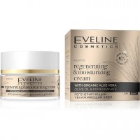 Eveline ORGANIC GOLD Крем регенерирующий увлажняющий 50мл (*30): Цвет: https://www.brigplus.ru/catalog/katalog_po_proizvoditelyam/eveline_evelin/eveline_organic_gold_krem_regeneriruyushchiy_uvlazhnyayushchiy_50ml_30/
Способ применения: Ежедневно утром и вечером наносить на очищенную кожу лица, шеи и декольте
РЕГЕНЕРИРУЮЩИЙ УВЛАЖНЯЮЩИЙ КРЕМ серии ORGANIC GOLD - это 97% компонентов растительного происхождения, веганская формула и эффективный уход за кожей. В основе его формулы - органический экстракт Алоэ Вера, который восстанавливает гидролипидный баланс, органическое оливковое масло - разглаживает кожу и придает ей эластичность, гранат - интенсивно регенерирует, зеленый чай - нейтрализует действие свободных радикалов. Также регенерирующий увлажняющий крем обогащен экстрактом капусты кале, которая является источником питательных веществ для кожи, комбучка - уменьшает покраснения, а биосовместимая гиалуроновая кислота - обеспечивает коже глубокое увлажнение. Укрепить защитный барьер эпидермиса поможет пробиотический комплекс. Продукт создан согласно тренду Clean Beauty - его веганские компоненты были получены из растений, произведенных на экологических фермах.