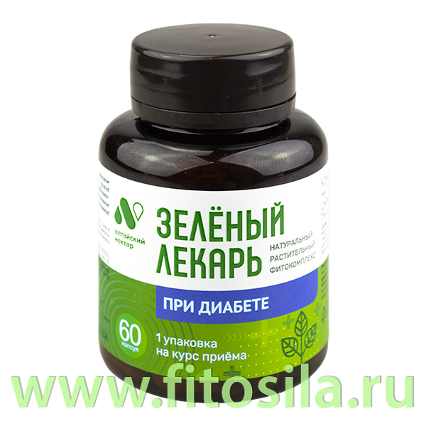 Фитокомплекс При диабете Зеленый лекарь ПЭТ банка, капс. 0,38 г №60 "Алтайский нектар": Цвет: https://fitosila.ru/product/fitokompleks-zelenyj-lekar-pri-diabete-pet-banka-kaps-038-g-no60-altajskij-nektar
ЗЕЛЁНЫЙ ЛЕКАРЬ "При диабете"
— это натуральный оздоровительный фитокомплекс, который содержит в своём составе растения, улучшающие метаболизм глюкозы в организме, помогающие активизировать работу эндокринной и сердечно-сосудистой систем. Рекомендуется к использованию при недиабетическом повышении сахара в крови (с целью профилактики), при начальных формах заболевания, а также при использовании инсулина (с целью снижения его дозировки).
Лист крапивы
- нейтрализует токсичные вещества в крови и выводит их из организма, оказывает регенерирующий, противовоспалительный и витаминизирующий эффект. Содержит секретин, обладающий инсулиноподобным воздействием, магний, повышающий секрецию инсулина, натрий, поддерживающий водно-солевой баланс.
Побеги черники
- способствуют снижению уровня глюкозы в крови, угнетению патогенной микрофлоры и угасанию воспалительных процессов, проходящих в организме. Стимулируют работу поджелудочной железы и отток желчи, стабилизируют функциональность сердечно-сосудистой системы, очищают организм от токсинов, способствуют снижению веса.
Хвощ полевой
- помогает контролировать уровень сахара, сбалансировать уровень инсулина в организме.
Галега лекарственная
- снижает концентрацию глюкозы в крови, угнетая интенсивность её образования в печени, увеличивает чувствительность инсулиновых рецепторов, замедляет всасывание глюкозы из кишечника, уменьшая гипергликемию после приёма пищи.
Лист брусники
- ускоряет метаболизм, обладает мочегонным действием, способствует снижению уровня сахара в крови, восстановлению клеток поджелудочной железы.
Корень цикория
- обладает способностью регулировать уровень сахара в крови, улучшая выработку инсулина и повышая чувствительность клеток поджелудочной железы к глюкозе, способствует снижению веса, увеличивает содержание антиоксидантов в крови.
Створки фасоли
- регулируют жировой обмен, способствуют снижению аппетита, восстановлению клеток печени, нормализации сердечной деятельности, стабилизации артериального давления. Укрепляют стенки кровеносных сосудов, защищая их от разрушения. Содержат глюкокинин, обладающий сходным с человеческим инсулином действием и способный снизить уровень сахара в крови.
Зверобой
- улучшает работу пищеварительной, кровеносной, эндокринной систем, восстанавливает липидный и белковый обмен, снижает уровень холестерина в крови, нормализует поглощение глюкозы тканями, снижает уровень сахара в крови.
Корень одуванчика
- улучшает пищеварение, обмен веществ и метаболизм в тканях печени, содержит инулин, способствующий естественному снижению уровня сахара в крови, способствует регенерации чувствительности инсулиновых клеточных рецепторов, что позволяет лучше усваивать и утилизировать сахара клетками.