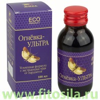 Концентрат "Огневка-Ультра" с экстрактами трав от паразитов, 100 мл, т. м. "ЖИВА": Цвет: https://fitosila.ru/product/koncentrat-ognevka-ultra-s-ekstraktami-trav-ot-parazitov-100-ml-t-m-ziva-302-steklo
Комплексный состав из лекарственных растений эффективно взаимодействует с остальными натуральными компонентами в составе "Огнёвки от паразитов", очищая от паразитов, бактерий, вирусов и грибков кровь, лимфу, дыхательную систему, печень, почки, мочеполовую, пищеварительную систему. Оказывает желчегонное действие и прочее.