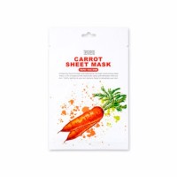 Тканевая маска для лица Tenzero Carrot Sheet Mask: Цвет: https://www.kosmetichca.ru/product/tkanevaya-maska-dlya-litsa-tenzero-carrot-sheet-mask/
Tenzero Carrot Sheet Mask - это листовая маска для лица с экстрактом моркови. Она восстанавливает уставшую кожу, ускоряет заживление повреждений, нормализует водный баланс и улучшает цвет лица. Экстракт моркови. Морковь очищает и освежает кожу, обогащает её бета-кератином, витаминами и другими важными микроэлементами. Морковь нейтрализует негативное влияние свободных радикалов, разглаживает морщины и улучшает состояние кожи. Способ применения: Нанесите тканевую маску на очищенную кожу лица и оставьте на 20-30 минут, затем снимите, и дайте впитаться остаткам эссенции.