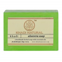 ALOEVERA Handmade Herbal Soap With Essential Oils, Khadi Natural (АЛОЭ (алое) ВЕРА Мыло ручной работы с эфирными маслами, Кхади), 125 г.: 