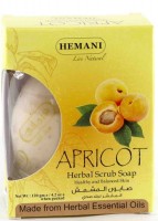 APRICOT Herbal Scrub Soap, Hemani (АБРИКОС травяное мыло-скраб, Хемани), 120 г.: 