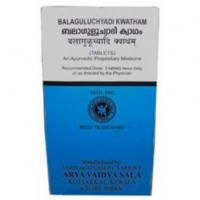 BALAGULUCHYADI KWATHAM, Kottakkal Ayurveda (БАЛАГУЛУЧЬЯДИ КВАТХАМ для иммунитета и суставов, Коттаккал Аюрведа), 100 таб.: У нас Вы можете купить BALAGULUCHYADI KWATHAM, Kottakkal Ayurveda (БАЛАГУЛУЧЬЯДИ КВАТХАМ для иммунитета и суставов, Коттаккал Аюрведа), 100 таб. по низкой цене, с доставкой по всей России. Артикул: id8483 Наличие: есть в наличии Производитель: Kottakkal

ОПИСАНИЕ ТОВАРА Балагулучади Кватхам - эффективный препарат для нейтрализации суставной боли, уменьшения воспалительных процессов в организме и укрепления иммунитета. Особенно этот препарат будет полезен в период эпидемий простуд и гриппа, как для профилактики, так и для лечения. В короткие сроки он восстановит Ваш организм после любых нагрузок. Низкий иммунитет является причиной множества болезней, а заболевания суставов, такие как подагра или артрит, могут доставить много неприятностей и ограничить активность. Балагулучади Кватхам значительно улучшает состояние связок и суставов, помогая Вам забыть о неприятных симптомах и снова начать вести привычный образ жизни. В средство входят растительные ингредиенты мощного действия, каждый из которых по-своему действует на определенные заболевания, но благодаря их комплексному воздействию, данный препарат способен восстанавливать пострадавшие мышечные, костные и другие ткани организма. Кроме того, он помогает привести в баланс Вату и Питту дошу. Также он справляется с лихорадкой, которая сопровождается сильным жаром. Он уменьшает жжение в различных частях тела. НАЗНАЧЕНИЕ Болезни суставов, низкий иммунитет, подагра, артрит, дисбаланс Ваты и Питты-доши, жжение, пузыри на коже, простуда, грипп, истощение после чрезмерных физических нагрузок. АКТИВНЫЕ ИНГРЕДИЕНТЫ Бала (Sida cordifolia). В переводе означает «сила». Одно из самых широко используемых растений в аюрведе. Приводит в баланс все три доши, является природным обезболивающим и тоником, улучшает выносливость и иммунитет, придает сил организму, лечит ревматизм, очищает кровь, оздоравливает кожу, обладает омолаживающим эффектом. Помогает восстановиться после болезни, ускоряет заживление ран и язв, помогает при кожных болезнях, поддерживает печень. Гудучи (Tinospora cordifolia). Улучшает состояние иммунитета, останавливает преждевременное старение, снимает жар и очищает организм от токсинов. Помогает при боли в ногах, кровотечении, причем как внутреннем, так и внешнем, повышает иммунитет. Гималайский кедр (Cedrus deodara). Сильное антибактериальное растение, применяемое для лечения ревматизма, кожных болезней, язв, туберкулеза, респираторных заболеваний. ИНСТРУКЦИЯ ПО ПРИМЕНЕНИЮ 2-3 таблетки 2 раза в день, либо по рекомендации аюрведического врача. ПРОТИВОПОКАЗАНИЯ При приеме в больших дозах может усилить имеющийся гастрит. Препарат рекомендуется принимать по назначению и под контролем специалиста. СОСТАВ Каждая таблетка содержит: Бала (Sida cordifolia) - 4.69 г, Гудучи (Tinospora cordifolia) - 3.12 г, Гималайский кедр (Cedrus deodara) - 1.56 г. * мы стараемся предоставлять только актуальную информацию о продукции. Но иногда обновления могут появляться с задержкой. Дизайн упаковки может отличаться от представленного на сайте. ** не является лекарственным средством