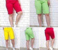 хлопковые шорты: цвет салатовый. размер 48