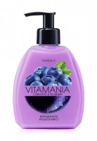 Витаминное жидкое мыло для рук «Смородина и черника» Vitamania: Цвет: https://faberlic.com/index.php?option=com_catalog&view=goods&id=1001468981548&idcategory=1001160020187&Itemid=2075&orderid=1001603492416&lang=ru
Вес: 312 г , Объём: 300 мл. Vitamania – это вкусно, ярко, витаминно! Это заряд энергии для вашей кожи и отличного настроения – для вас! Витаминное жидкое мыло для рук «Смородина и черника» поможет настроиться на волну яркости и беззаботного лета. Мягко очищает кожу, не пересушивая ее Создает нежную воздушную пену Яркий ягодный аромат смородины и черники          Декларация о соответствии Срок годности: 24 месяца с даты изготовления, указанной на упаковке Изготовлено по заказу АО «Фаберлик», Россия, Москва, ул. Никопольская, 4 Страна производства: Россия