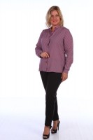 Блуза Деми: Состав:  Штапель (100% хлопок)
Классическая женская блузка прямого кроя с длинным рукавом на пуговицах, воротник стойка.