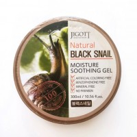 Гель увлажняющий с экстрактом муцина черной улитки - Black snail moisture soothing gel, 300мл: Увлажняющий успокаивающий гель для лица. Предназначен для того, чтобы успокоить и увлажнить кожу лица и тела, подвергшуюся воздействию негативных природных факторов: резкий ветер, холод, длительное воздействие прямых солнечных лучей. Активные компоненты средства мгновенно проникают глубоко в клетки и активируют процессы регенерации тканей. Специальная формула борется с первыми признаками возрастных перемен, заполняет и разглаживает морщины, усиливает клеточное дыхание, выводит из клеток токсины, а также деликатно выравнивает тон.