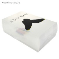 Короб для хранения обуви "Джентльмен" с ручкой, двухсторонняя картинка: Размер  33 см × 20 см × 12 см