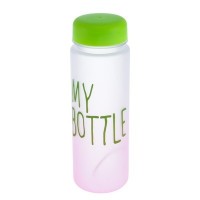 Бутылка для воды "My bottle" с винтовой крышкой, 500 мл, градиент, микс, 6х19 см: 