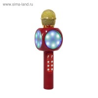 Микрофон для караоке LuazON LZZ-60, 1800 мАч, LED, красный: 