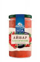 Айвар "Вегета" классический 195 гр: Овощная икра из отборных сладких перцев и баклажанов Podravka "Айвар". Овощная икра Podravka "Айвар" - настолько популярна, что некоторые блюда, например, те, что с гриля, на самом деле нельзя себе представить без айвара. Свою популярность оправдывает высочайшим качеством и великолепным вкусом, который сочетается почти с любым блюдом. Лишь лучшие из лучших баклажаны и отборный сладкий перец найдут путь, ведущий к айвару от "Подравки", который готовят по домашнему рецепту, без консервантов и только с натуральными ингредиентами. Овощная икра "Podravka" предназначена для потребителей, предпочитающих классический вкус. Может использоваться как гарнир к жареному мясу, колбаскам или грилю, а также с холодными блюдами, сэндвичами, и как приправа при приготовлении вареных овощей и соусов.